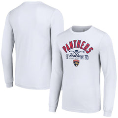 Florida Panthers Starter Puck Long Sleeve T-Shirt - White T-shirts