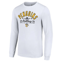 Pittsburgh Penguins Starter Puck Long Sleeve T-Shirt - White T-shirts