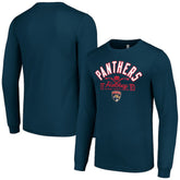 Florida Panthers Starter Puck Long Sleeve T-Shirt - Navy T-shirts