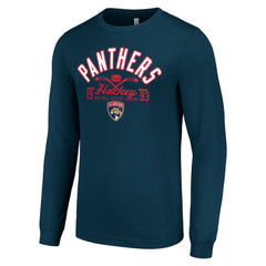 Florida Panthers Starter Puck Long Sleeve T-Shirt - Navy T-shirts