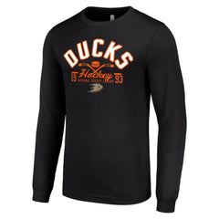 Anaheim Ducks Starter Puck Long Sleeve T-Shirt - Black T-shirts