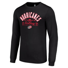 Carolina Hurricanes Starter Puck Long Sleeve T-Shirt - Black T-shirts