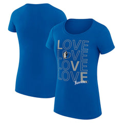 Dallas Mavericks G-III 4Her by Carl Banks Women's Super-Slim Fit Lightweight Basketball Love T-Shirt sale - Royal sale