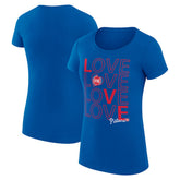 Detroit Pistons G-III 4Her by Carl Banks Women's Super-Slim Fit Lightweight Basketball Love T-Shirt sale - Royal for sale