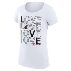Miami Heat G-III 4Her by Carl Banks Women's Super-Slim Fit Lightweight Basketball Love T-Shirt - White shop