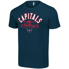 Washington Capitals Starter Half Puck T-Shirt - Navy T-shirts