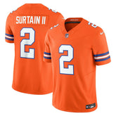Patrick Surtain II Denver Broncos Alternate Mile High Collection 1977 Throwback Vapor F.U.S.E. Limited Jersey - Orange cheap