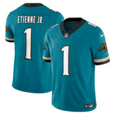 Travis Etienne Jacksonville Jaguars Prowler Throwback Vapor F.U.S.E. Limited Jersey - Teal for sale