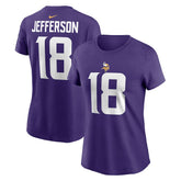 Justin Jefferson Minnesota Vikings Women's Player Name & Number T-Shirt - Purple online