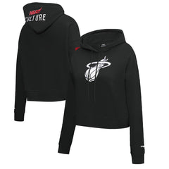 Miami Heat Pro Standard Women's 2023/24 City Edition Cropped Pullover Hoodie - Black cheap