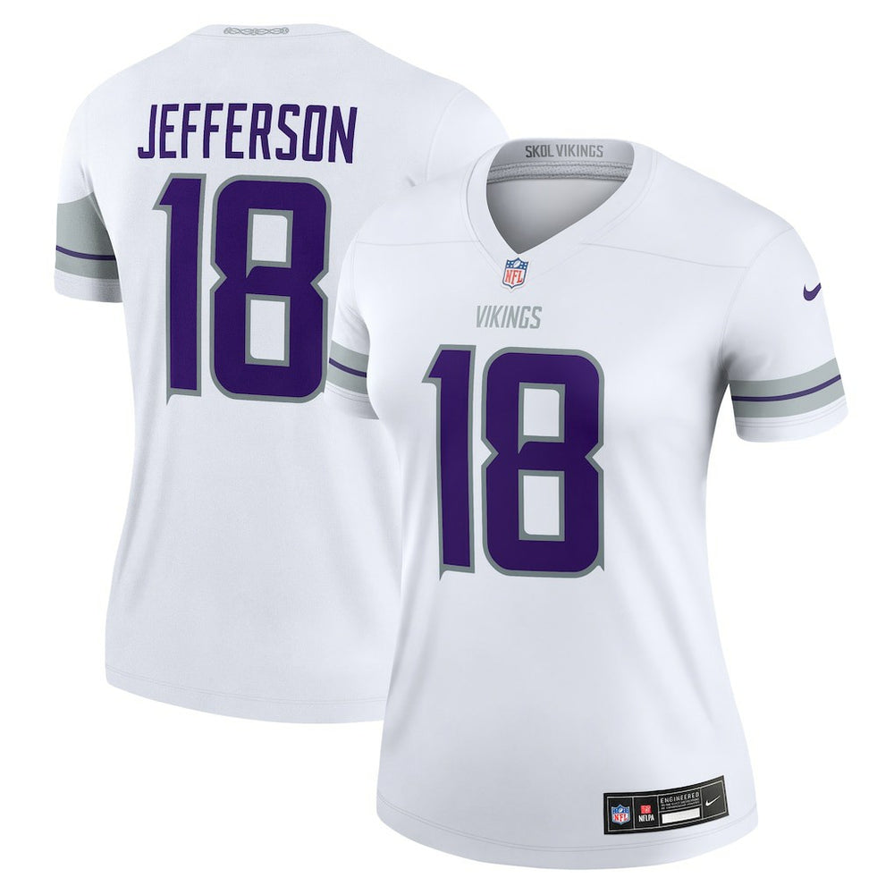 Justin Jefferson Minnesota Vikings Women's Alternate Legend Player Performance Top - White on sale