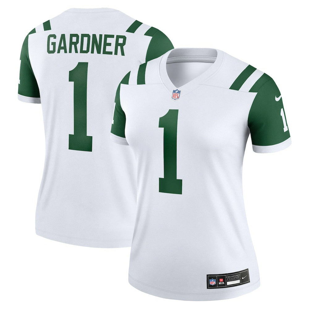 Ahmad Sauce Gardner New York Jets Women's Alternate Legend Player Performance Top - Classic Alternate White for sale