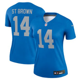 Amon-Ra St. Brown Detroit Lions Women's Alternate Legend Player Performance Top - Blue for sale