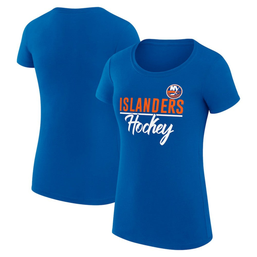 New York Islanders G-III 4Her by Carl Banks Women's Super-Slim Fit Lightweight Team Sport T-Shirt - Royal T-shirts