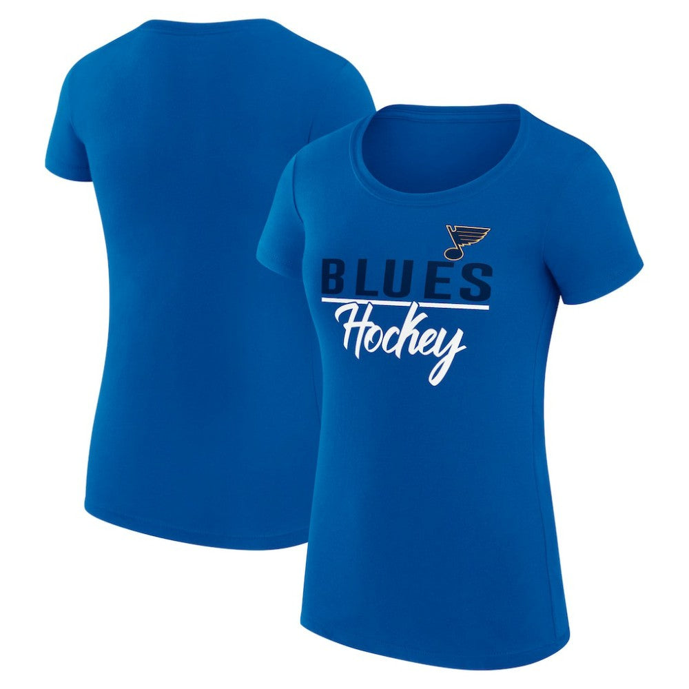 St. Louis Blues G-III 4Her by Carl Banks Women's Super-Slim Fit Lightweight Team Sport T-Shirt - Blue T-shirts