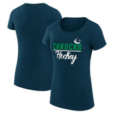 Vancouver Canucks G-III 4Her by Carl Banks Women's Super-Slim Fit Lightweight Team Sport T-Shirt - Navy T-shirts