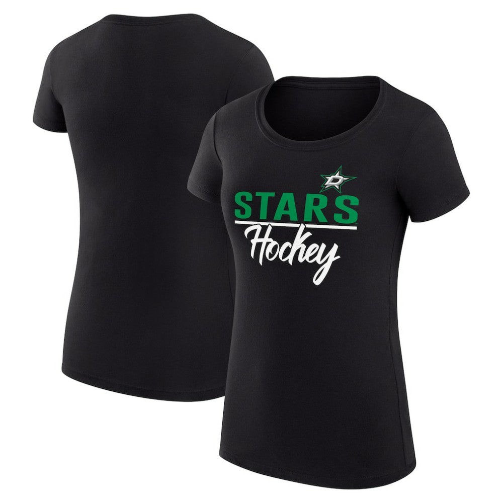 Dallas Stars G-III 4Her by Carl Banks Women's Super-Slim Fit Lightweight Team Sport T-Shirt - Black T-shirts