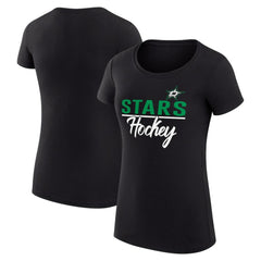 Dallas Stars G-III 4Her by Carl Banks Women's Super-Slim Fit Lightweight Team Sport T-Shirt - Black T-shirts