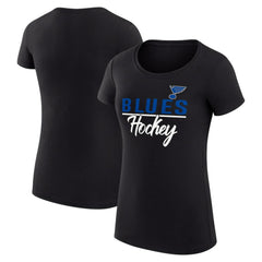 St. Louis Blues G-III 4Her by Carl Banks Women's Super-Slim Fit Lightweight Team Sport T-Shirt - Black T-shirts