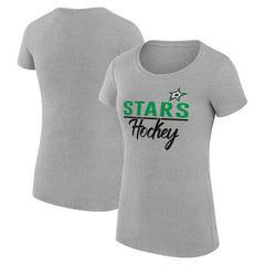 Dallas Stars G-III 4Her by Carl Banks Women's Super-Slim Fit Lightweight Team Sport T-Shirt - Gray T-shirts