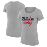 Montreal Canadiens G-III 4Her by Carl Banks Women's Super-Slim Fit Lightweight Team Sport T-Shirt - Gray T-shirts