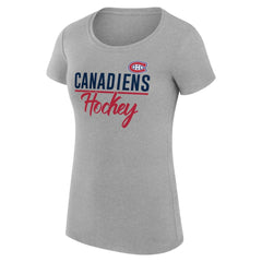 Montreal Canadiens G-III 4Her by Carl Banks Women's Super-Slim Fit Lightweight Team Sport T-Shirt - Gray T-shirts