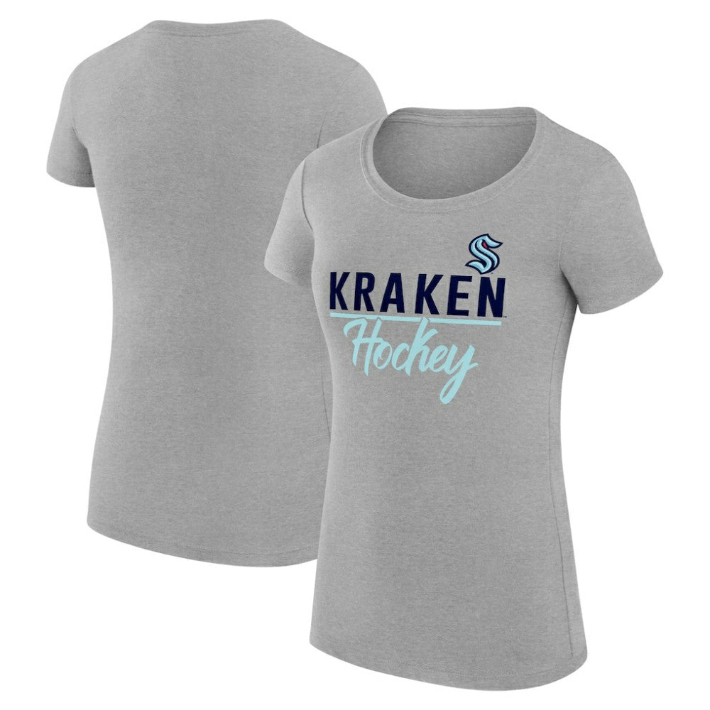Seattle Kraken G-III 4Her by Carl Banks Women's Super-Slim Fit Lightweight Team Sport T-Shirt - Gray T-shirts