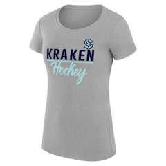 Seattle Kraken G-III 4Her by Carl Banks Women's Super-Slim Fit Lightweight Team Sport T-Shirt - Gray T-shirts