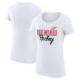 Detroit Red Wings G-III 4Her by Carl Banks Women's Super-Slim Fit Lightweight Team Sport T-Shirt - White T-shirts
