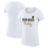 Vegas Golden Knights G-III 4Her by Carl Banks Women's Super-Slim Fit Lightweight Team Sport T-Shirt - White T-shirts
