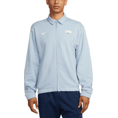 USMNT Club Fleece Harrington Full-Zip Jacket - Light Blue for sale