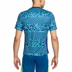Brazil National Team 2024 Academy Pro Pre-Match Top - Blue for sale
