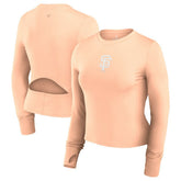 San Francisco Giants Women's Studio Fitted Long Sleeve Gym Top Pink