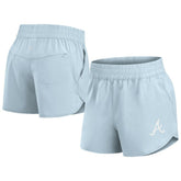 Atlanta Braves Women's Studio Woven Vibe Shorts Light Blue