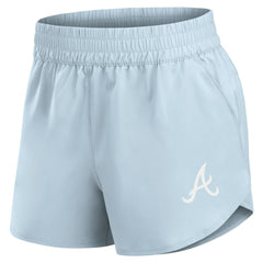 Atlanta Braves Women's Studio Woven Vibe Shorts Light Blue
