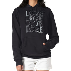 Los Angeles Kings G-III 4Her by Carl Banks Women's Hockey Love Fleece Pullover Hoodie - Black Hoodies
