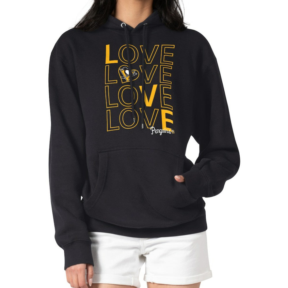 Pittsburgh Penguins G-III 4Her by Carl Banks Women's Hockey Love Fleece Pullover Hoodie - Black Hoodies