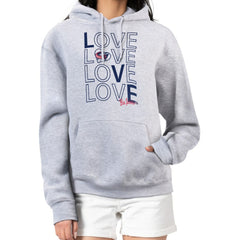 Columbus Blue Jackets G-III 4Her by Carl Banks Women's Hockey Love Fleece Pullover Hoodie - Gray Hoodies