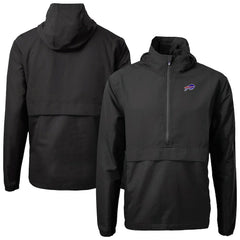 Buffalo Bills Cutter & Buck Charter Eco Recycled Anorak Half-Zip Jacket - Black on sale