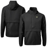 Green Bay Packers Cutter & Buck Charter Eco Recycled Anorak Half-Zip Jacket - Black outlet