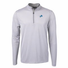 Detroit Lions Cutter & Buck Virtue Eco Pique Micro Stripe Recycled Quarter-Zip Pullover Top - Gray/White online