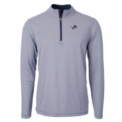 Detroit Lions Cutter & Buck Virtue Eco Pique Micro Stripe Recycled Quarter-Zip Pullover Top - Navy/White discount