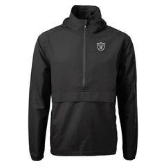 Las Vegas Raiders Cutter & Buck Charter Eco Recycled Anorak Half-Zip Jacket - Black sale