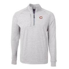 Chicago Bears Cutter & Buck Adapt Eco Knit Quarter-Zip Pullover Top - Heather Gray sale