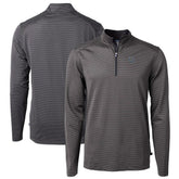 Indianapolis Colts Cutter & Buck Virtue Eco Pique Micro Stripe Recycled Quarter-Zip Pullover Top - Black/Gray discount