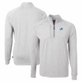 Detroit Lions Cutter & Buck Adapt Eco Knit Quarter-Zip Pullover Top - Heather Gray outlet