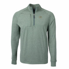 Green Bay Packers Cutter & Buck Adapt Eco Knit Quarter-Zip Pullover Top - Heather Green outlet