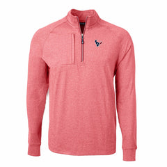 Houston Texans Cutter & Buck Adapt Eco Knit Quarter-Zip Pullover Top - Heather Red cheap