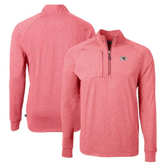 Kansas City Chiefs Cutter & Buck Adapt Eco Knit Quarter-Zip Pullover Top - Heather Red cheap
