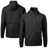 Tampa Bay Buccaneers Cutter & Buck Charter Eco Recycled Anorak Half-Zip Jacket - Black for sale
